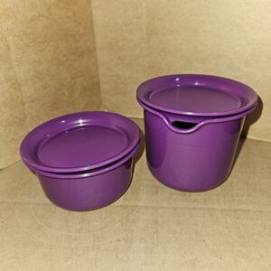 Tupperware Purple Milk And Sugar Containers